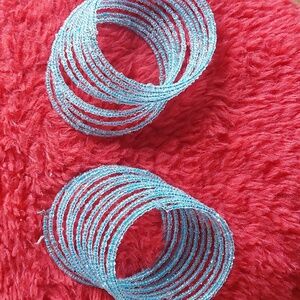 Light blue crystal wrap bracelets